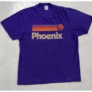 Phoenix Suns T Shirt Mens Large Purple Short Sleeve Casual Active Basketball